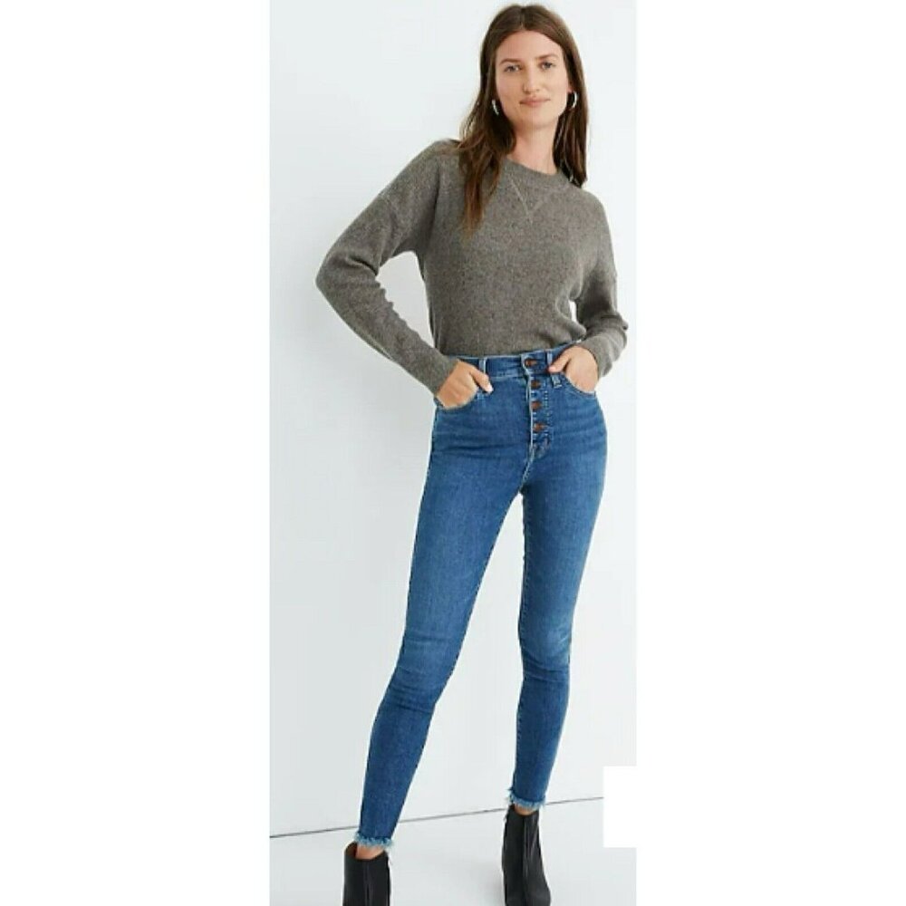 Madewell Womens Size 27 Jeans 10" High Rise Skinny Pocket Medium Wash Blue Denim